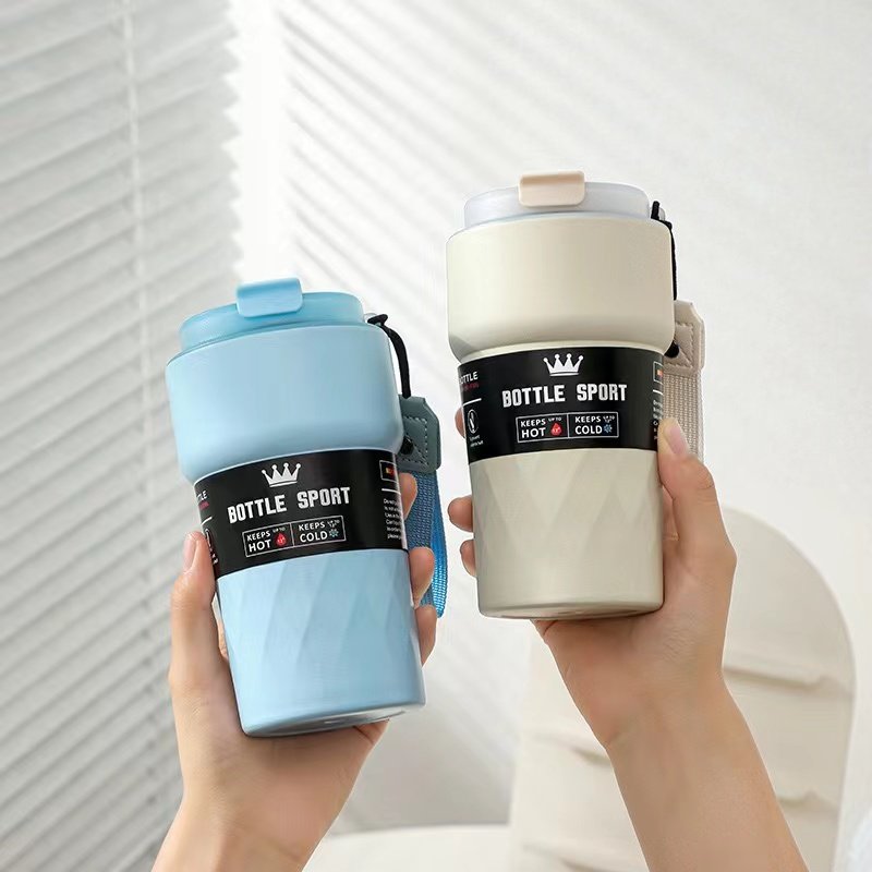 510ml Insulated Travel Mug Tumbler with Straw and Lid Double Wall Vacuum Sealed Stainless Steel Cups
