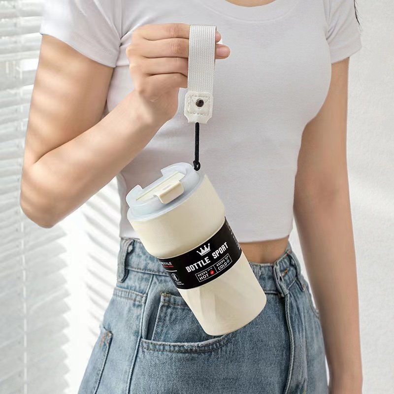 510ml Insulated Travel Mug Tumbler with Straw and Lid Double Wall Vacuum Sealed Stainless Steel Cups