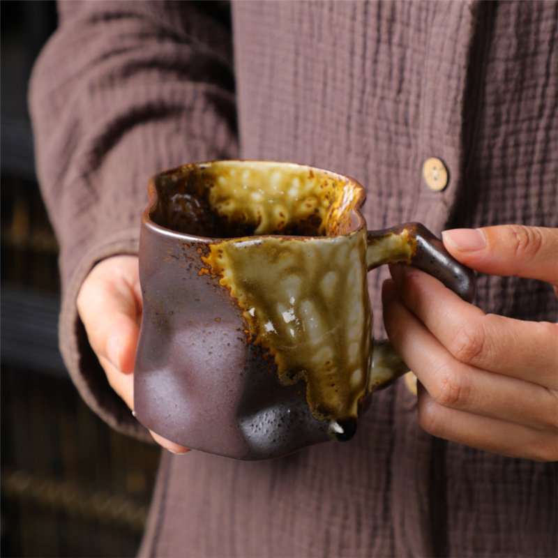 Harmony New Reactive Glaze Japanese Espresso Creative Design Vintage 290ML Ceramic Coffee Cups Mug