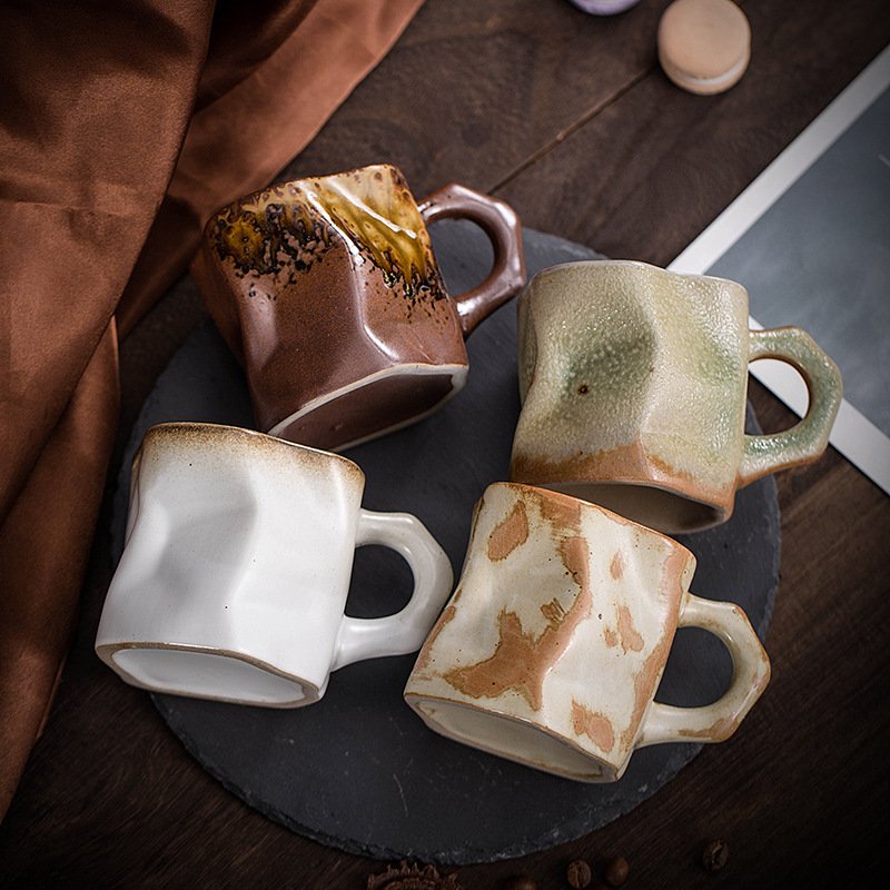 Harmony New Reactive Glaze Japanese Espresso Creative Design Vintage 290ML Ceramic Coffee Cups Mug