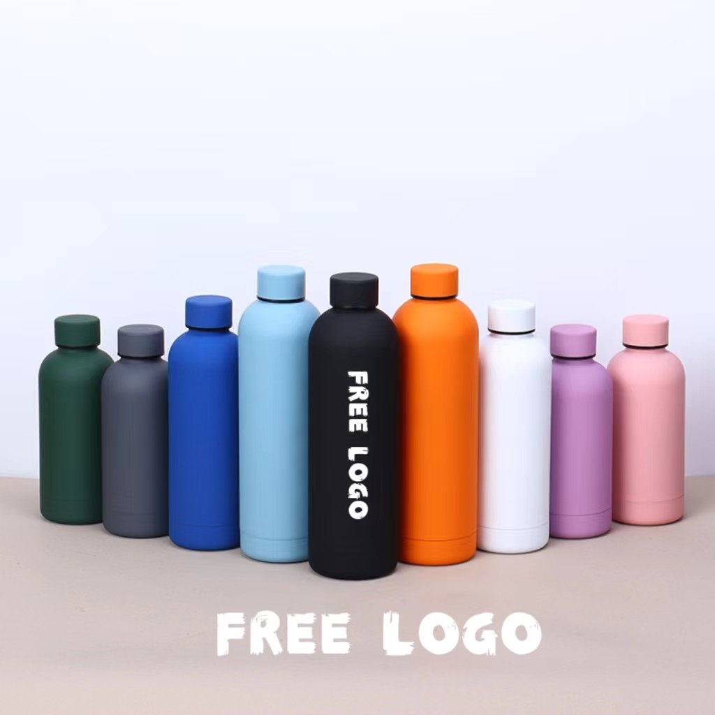 Customized Logo 500ml 17 oz Gym Sports frosted 304 Stainless Steel Vacuum Flasks Thermoses Insulated Water Bottle