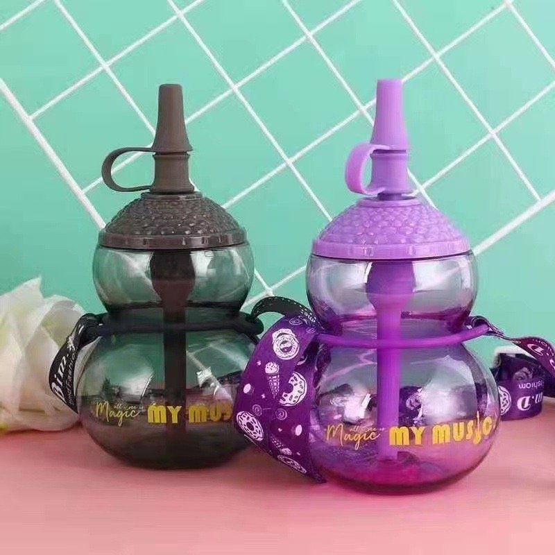 Creative gourd water cute cup children's straw cup personalized fall-resistant portable cup summer trend water bottle