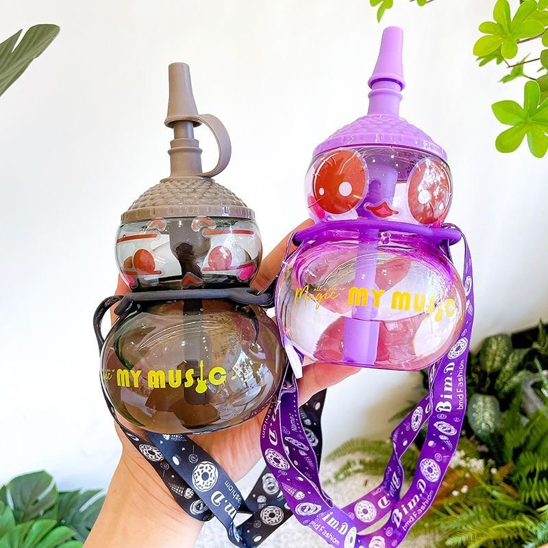 Creative gourd water cute cup children's straw cup personalized fall-resistant portable cup summer trend water bottle