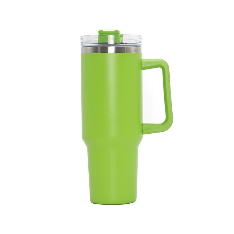 2023 New Arrival Custom Logo Double Wall Insulated Stainless Steel Coffee Tumbler Mug 40oz Travel Vacuum Car Cup with Handle