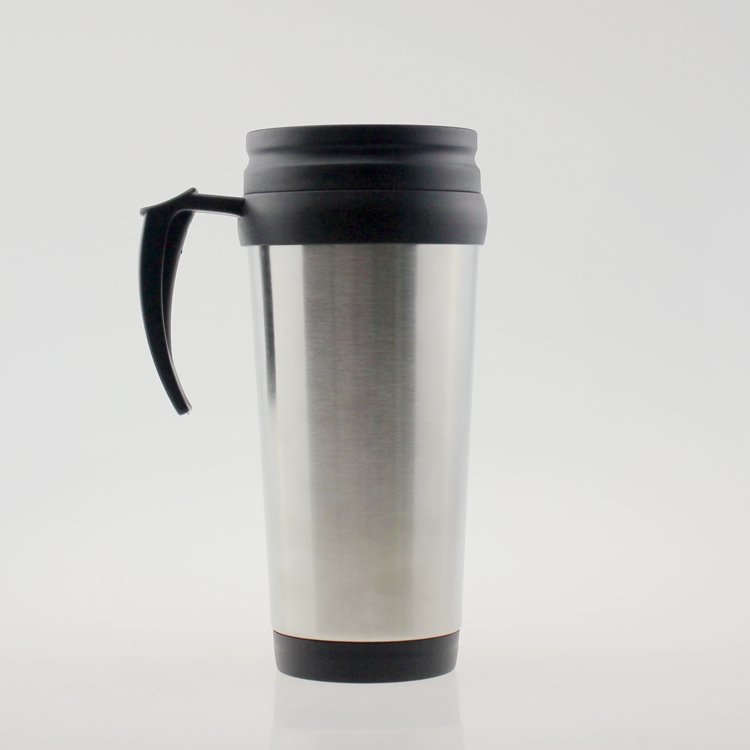 16OZ double walled insulated tumbler with lid sublimation stainless steel customized travel mug with handles replaceable lid
