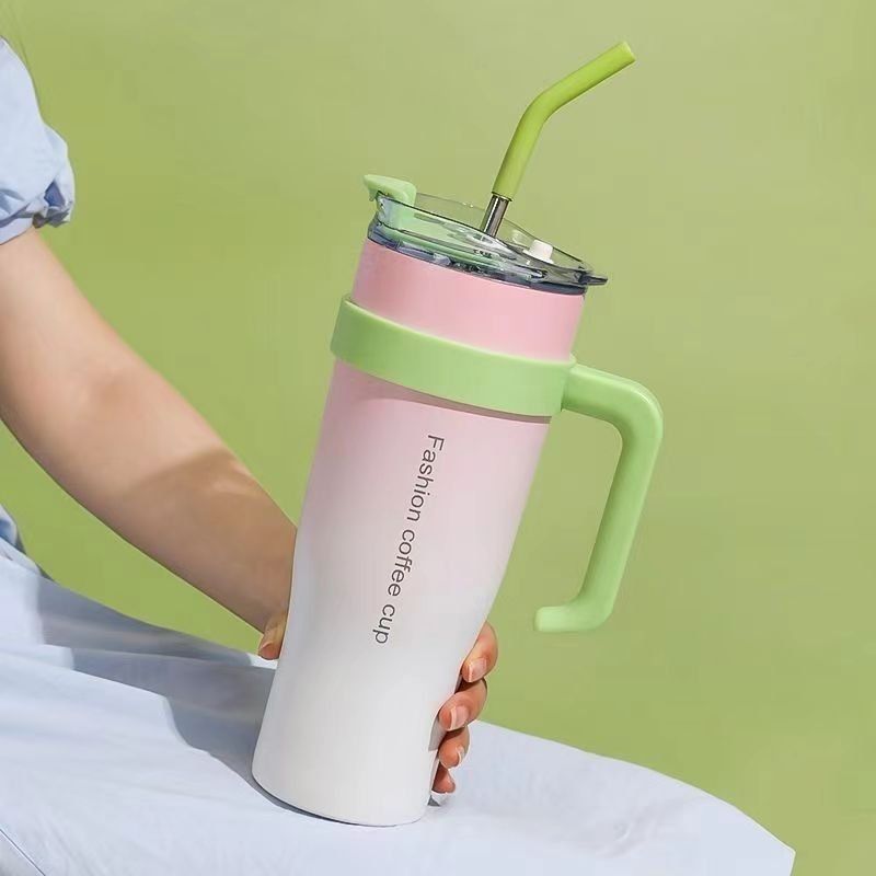 Custom Tumbler 40 Oz Stainless Steel Vacuum Insulated Metal Travel Mug Temos Coffee Cup 40oz Tumbler With Handle Logo