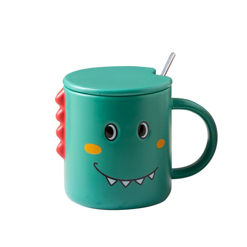 2023 Hot Selling Cartoon Ceramic Dinosaur Mug With Lid