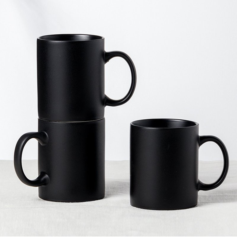 Wholesale 15oz Cheap Stackable Matte Porcelain Tea Water Cup Custom Logo Printed Decal Ceramic Coffee Mug For Promotional Gift