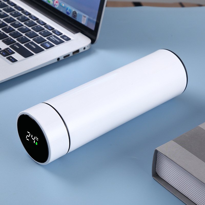 16oz custom logo LED temperature display smart vacuum double wall insulated water bottle