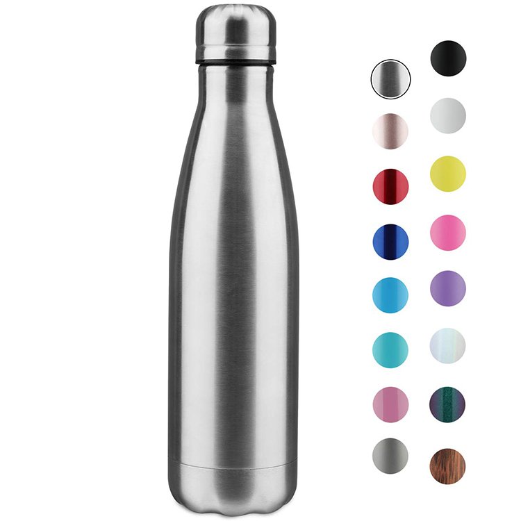 500ml Leakproof Double Wall Vacuum Insulated Water Bottle Thermal Flask Cola Shape Stainless Steel Water Bottle