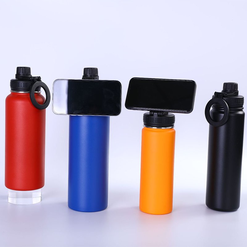 32oz/960ml Magsafe Lid Large Capacity Sport Water Bottle Vacuum Thermos flask With Magnetic Drink Bottle With phone Holder