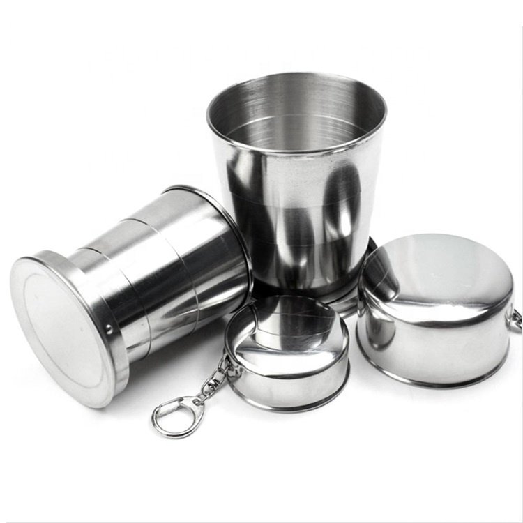 Personalized Foldable 150ml Travel Mug Stainless Steel with Lid