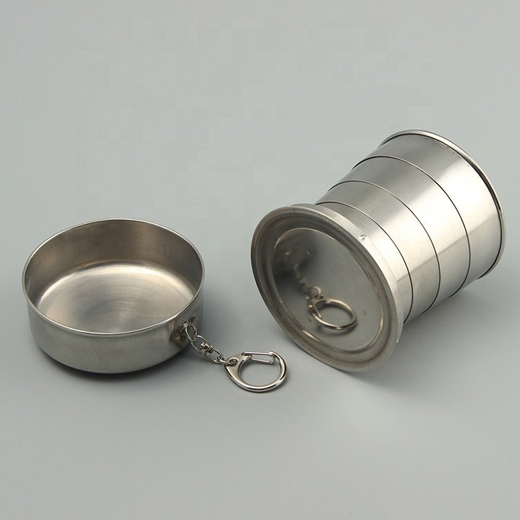 Personalized Foldable 150ml Travel Mug Stainless Steel with Lid