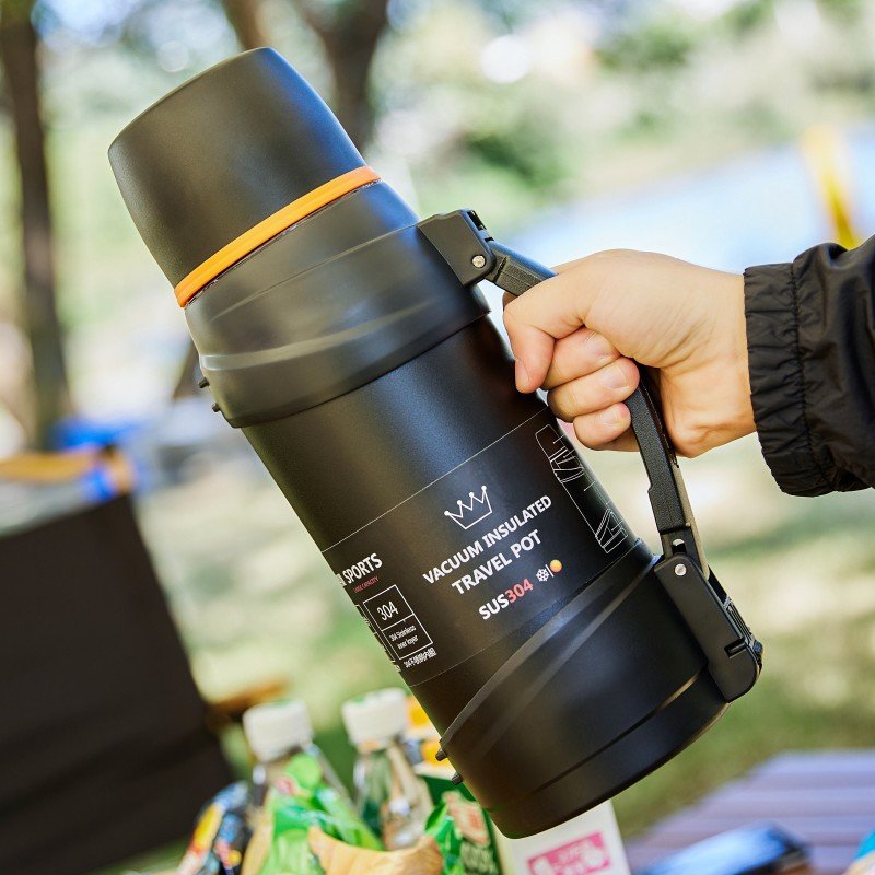New Arrival 1.3/1.6/2/2.5L Stainless Steel Insulated Water Bottle Double Wall Vacuum Flask Thermos Wide Mouth With Straw Lid