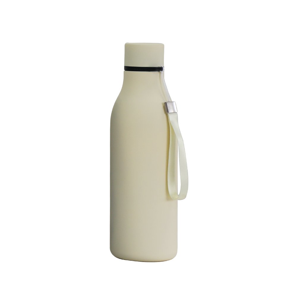 Factory Wholesale Eco Friendly Products 2024 Rubber coated Slim Water Bottle For Students Stainless Steel Travel Tumbler 17oz
