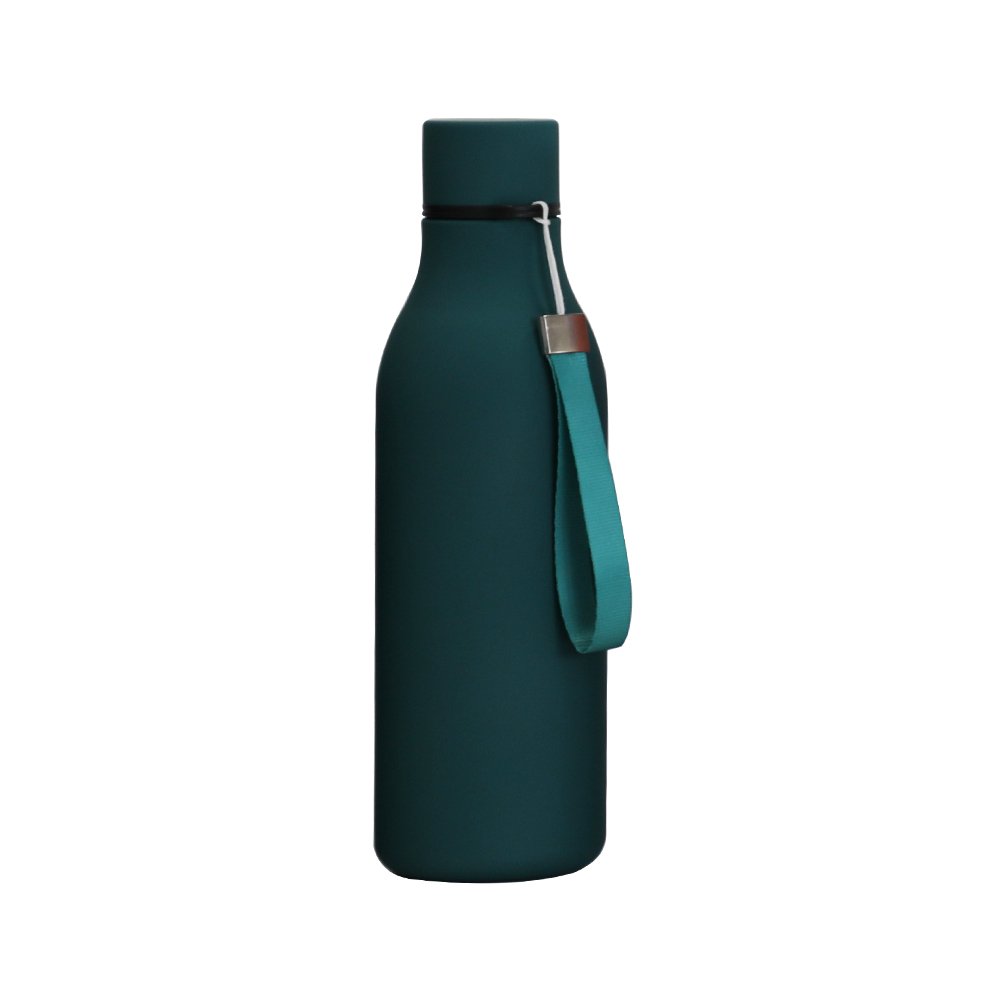 Factory Wholesale Eco Friendly Products 2024 Rubber coated Slim Water Bottle For Students Stainless Steel Travel Tumbler 17oz