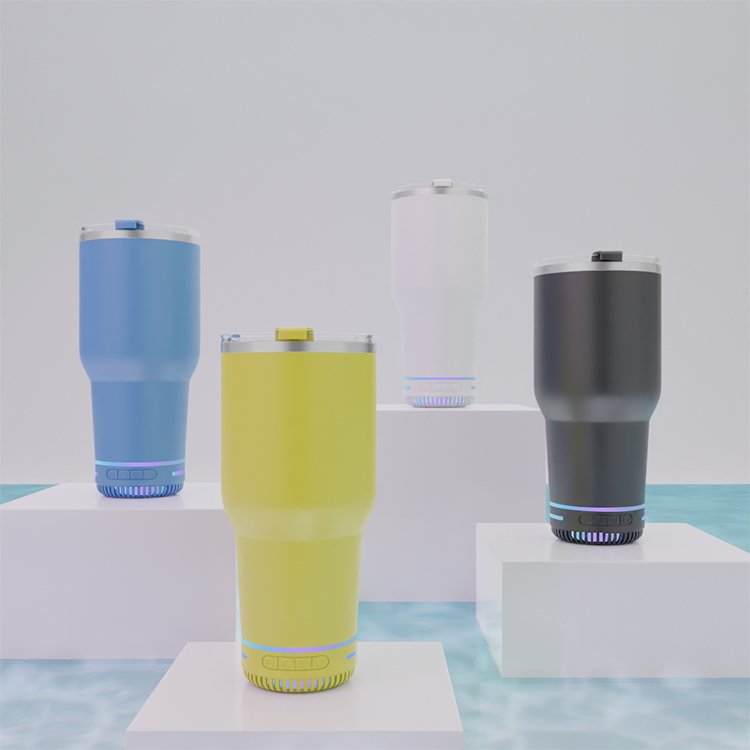 Speaker Flask Bottle Set Thermos China Wholesale Thermal Stainless Steel Thermoses Gift Technology Insulated Water Vacuum Flasks