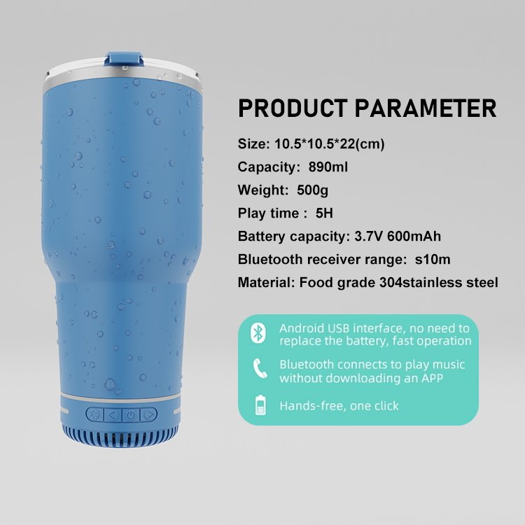 Speaker Flask Bottle Set Thermos China Wholesale Thermal Stainless Steel Thermoses Gift Technology Insulated Water Vacuum Flasks