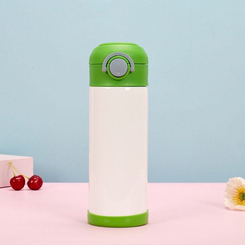 kids Bouncing cup 12oz Sublimation Double Wall Stainless Steel Water Bottles For Kids School With Lid And Straw