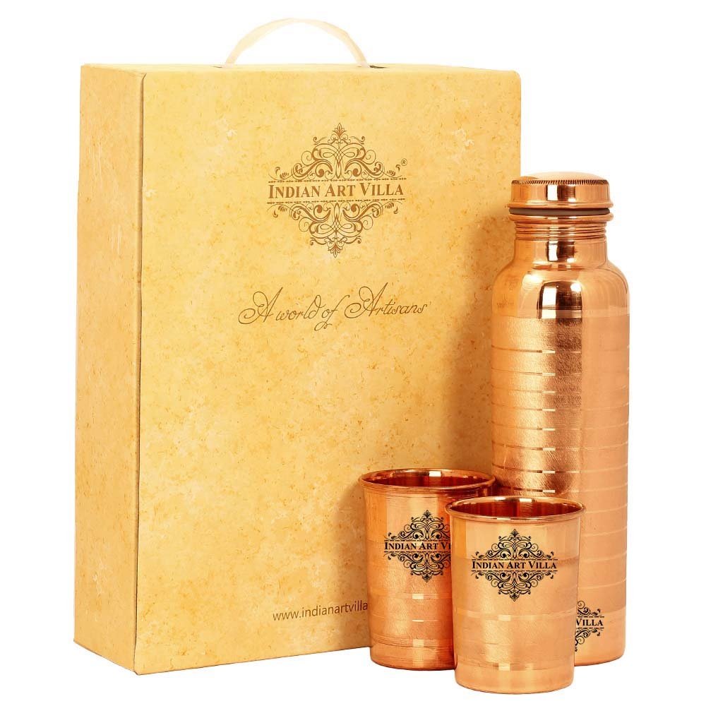 Pure Copper Water Bottle For Ayurvedic Health Benefits At Discount Price Custom Made Copper Products Manufacturers