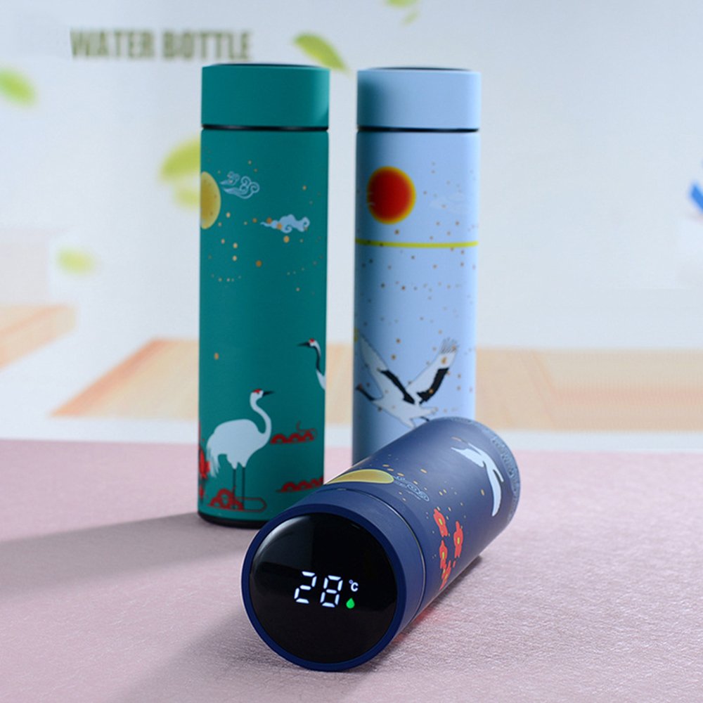 Stainless Steel 316 Double Wall Vacuum Cup Intelligent Water Bottle LED Digital Temperature Display Smart Chinese Style Thermos