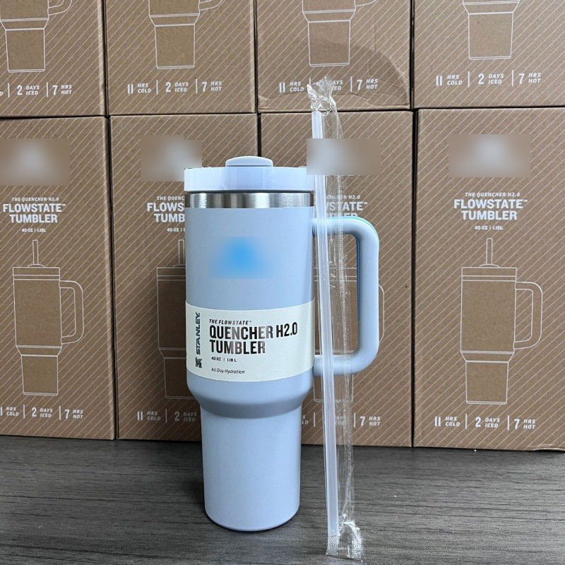 Modern Brand 40oz Stainless Steel Travel Tumbler 30 oz H2.0 Hot Thermal Water Cup Sports Logo Office School Vacuum Flasks Back