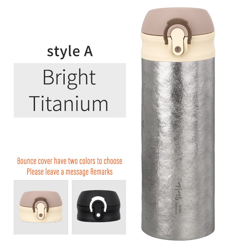 TiTo Pure Titanium Water Bottle Portable Double Wall Insulated Thermos Cup Vacuum Flask Coffee Mug Travel Drinkware for Home