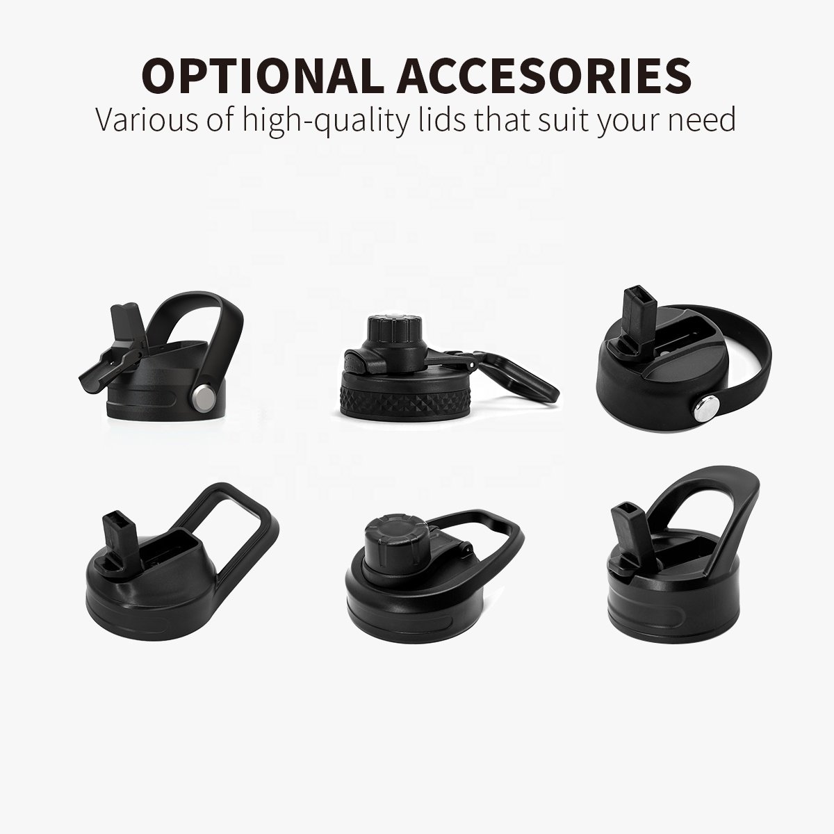 Triple insulated double vacuum jar with straw lid water bottle stainless steel drink water bottles