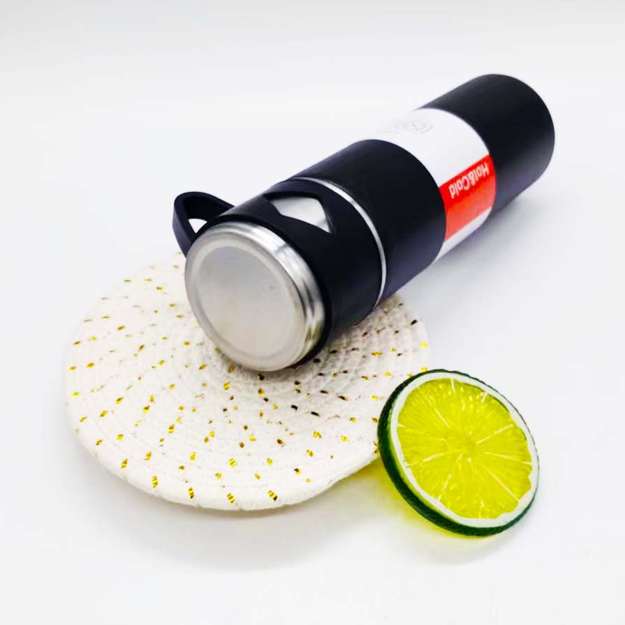 500Ml termos bottle flask gift with 2 Cup Double Wall Stainless Steel Vacuum Flasks Travel Water Bottle Tea Cup