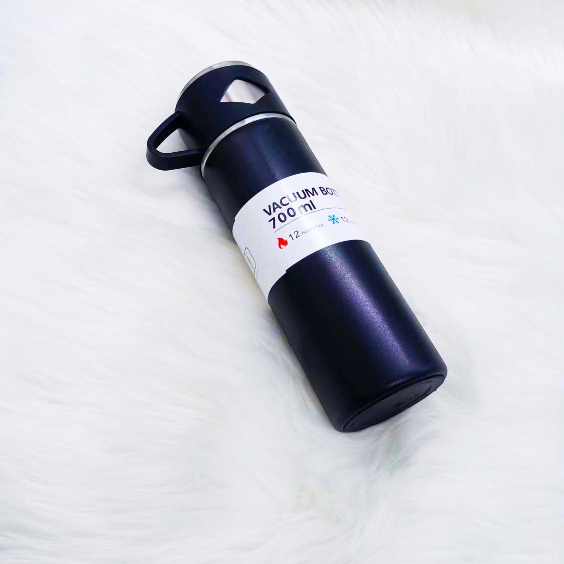500Ml termos bottle flask gift with 2 Cup Double Wall Stainless Steel Vacuum Flasks Travel Water Bottle Tea Cup