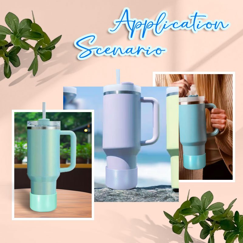 Chameleon Gradient Matte Luster Silicone Boot Compatible Protector Tumbler Boot Anti-Slip Bottom Sleeve Water Bottle Bumper
