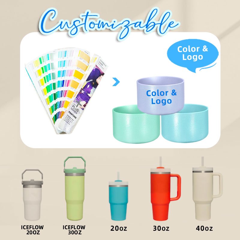 Chameleon Gradient Matte Luster Silicone Boot Compatible Protector Tumbler Boot Anti-Slip Bottom Sleeve Water Bottle Bumper
