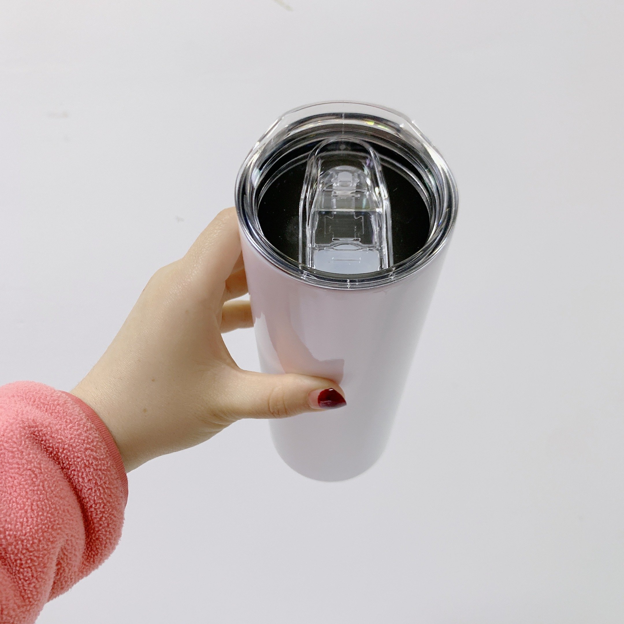 15oz 20oz 30oz Stainless Steel Sublimation Tumbler Straight White Skinny Insulated Blank Mug Coating for Heat Transfer