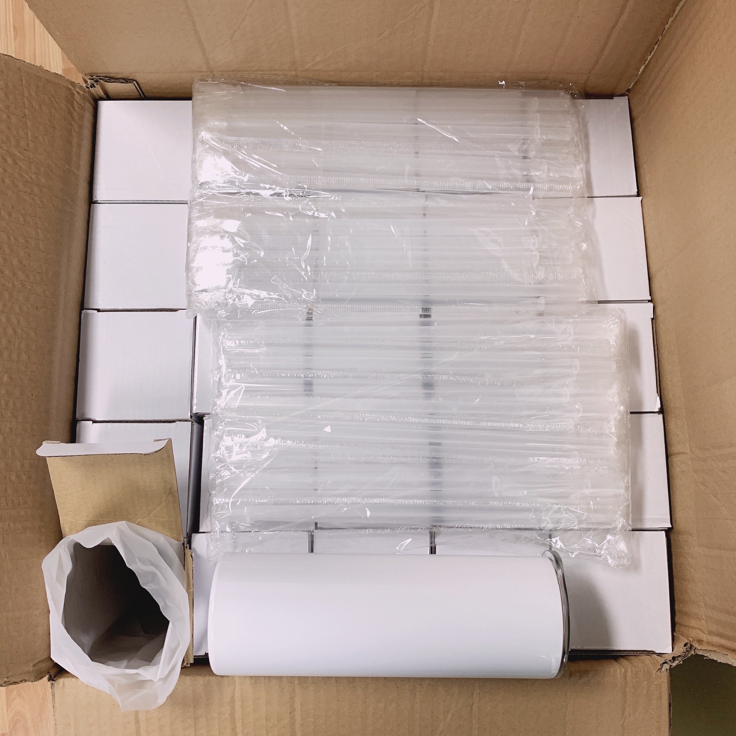 15oz 20oz 30oz Stainless Steel Sublimation Tumbler Straight White Skinny Insulated Blank Mug Coating for Heat Transfer