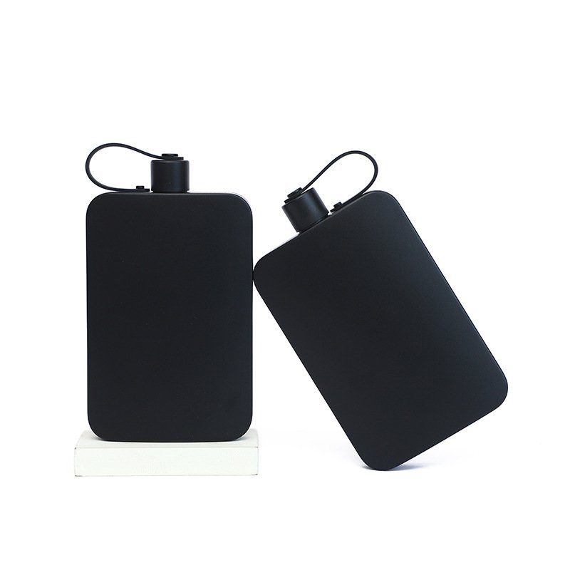 A5 17oz stainless steel notebook hip flask stock colors square drinking metal Christmas gift custom logo 500ml flat water bottle