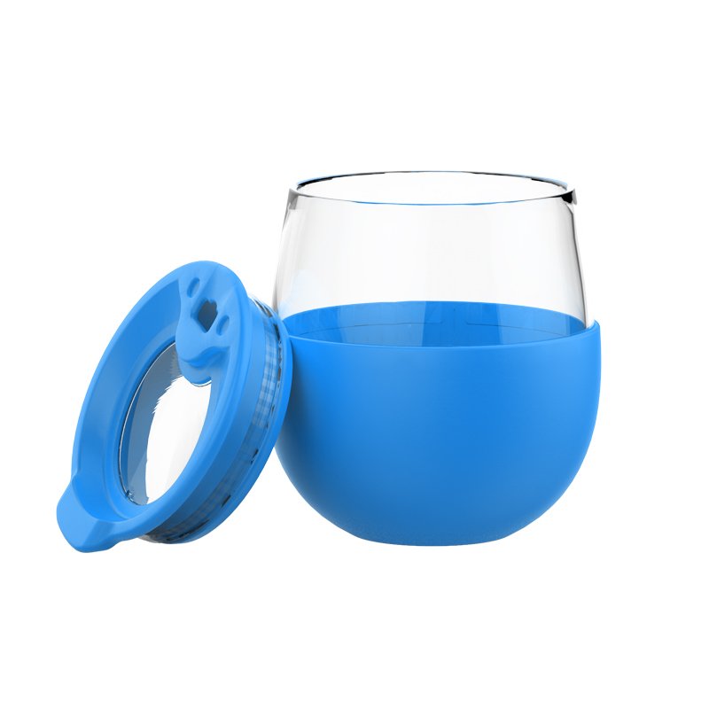 550 19ml High Quality Multiple Colors Bubble Tea Glass Water Mug with Lid coffee mugs
