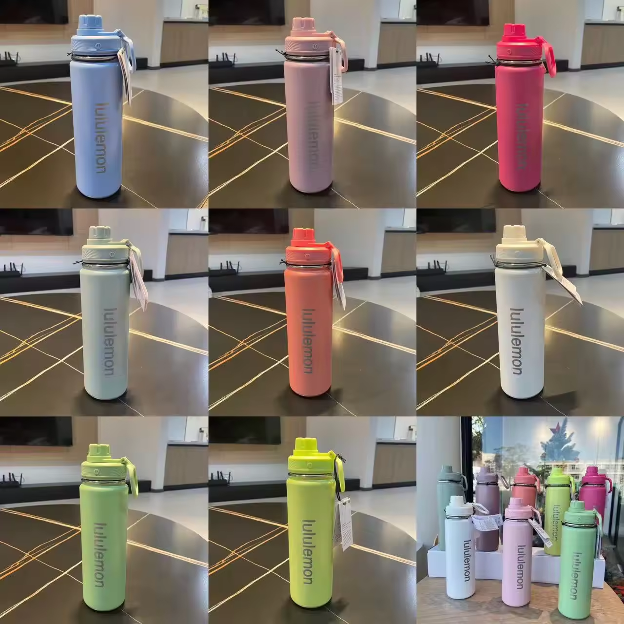 Outdoor Sports Kettle 710M Students Insulated Cold Water Cup Water Bottle Lululemonl Double -layer Stainless Steel Minimalist