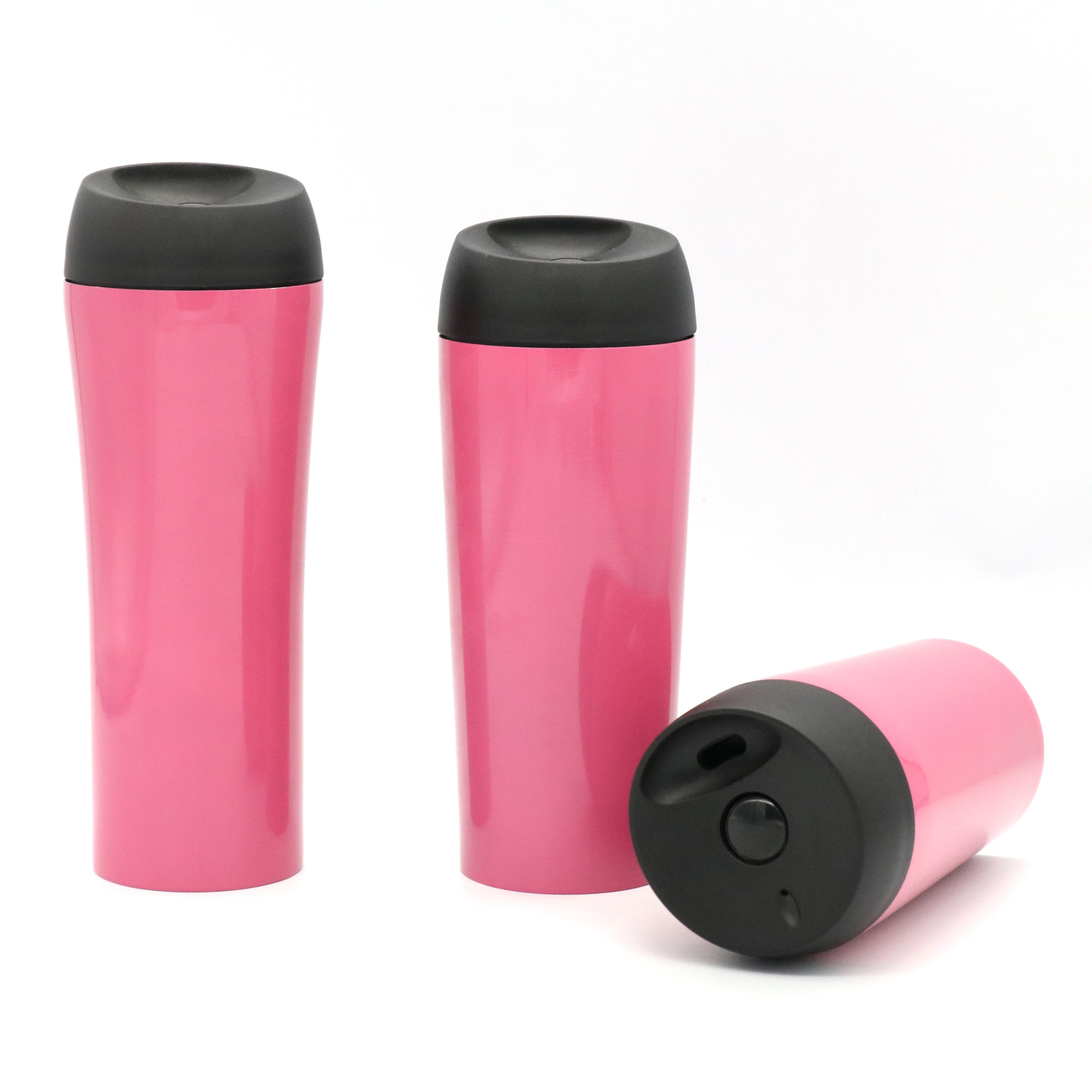Customizede Double Wall Vacuum Insulated Travel Coffee Mugs Thermal Coffee Cup With Press Button Lid 350/450/550ml