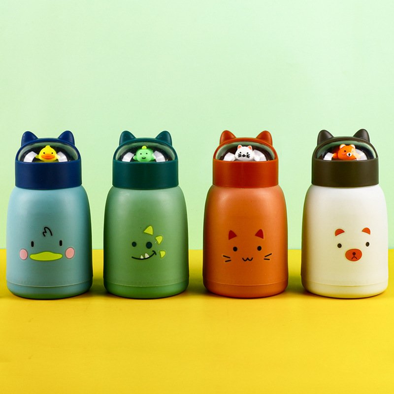 Reusable Cartoon Water Cup Portable Outdoor Sports Fitness Glass Water Bottle Student Mini Cute Travel Mug Coffee Cup