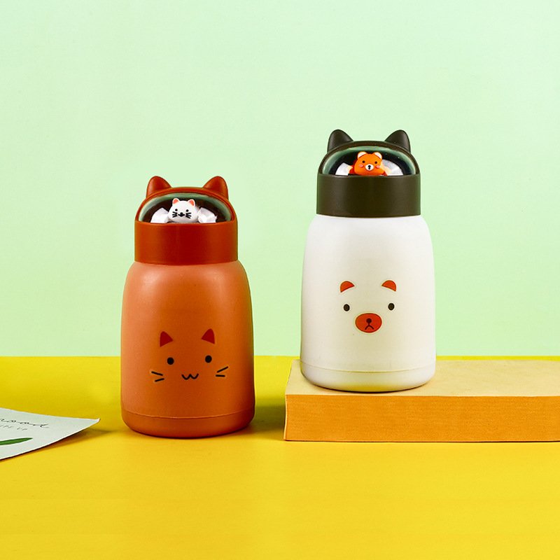 Reusable Cartoon Water Cup Portable Outdoor Sports Fitness Glass Water Bottle Student Mini Cute Travel Mug Coffee Cup