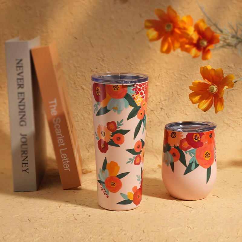 Wholesale Bulk Custom Double Wall Decal Printed 12oz Vacuum Insulated Wine Water Bottle 20oz Stainless Steel Tumbler