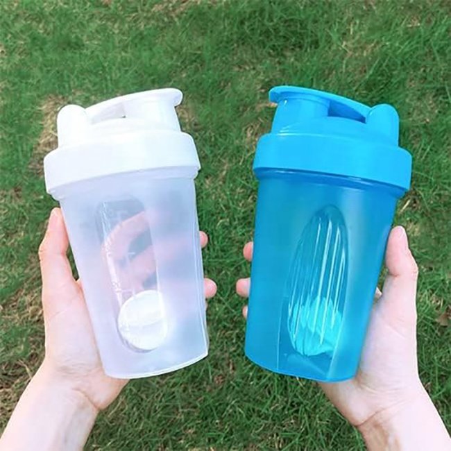 Good Quality Gym Shaker Bottle DIY Plastic Water Bottle Shakes Cup BPA Free 13.5oz / 400ml Sports Protein Shaker