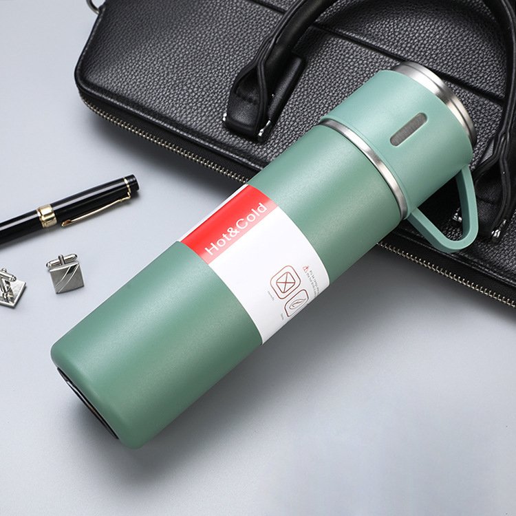 Christmas Business Custom Gift Logo Travel Coffee Outdoor Tea 304 Stainless Steel Vacuum Flask Set Gift Box