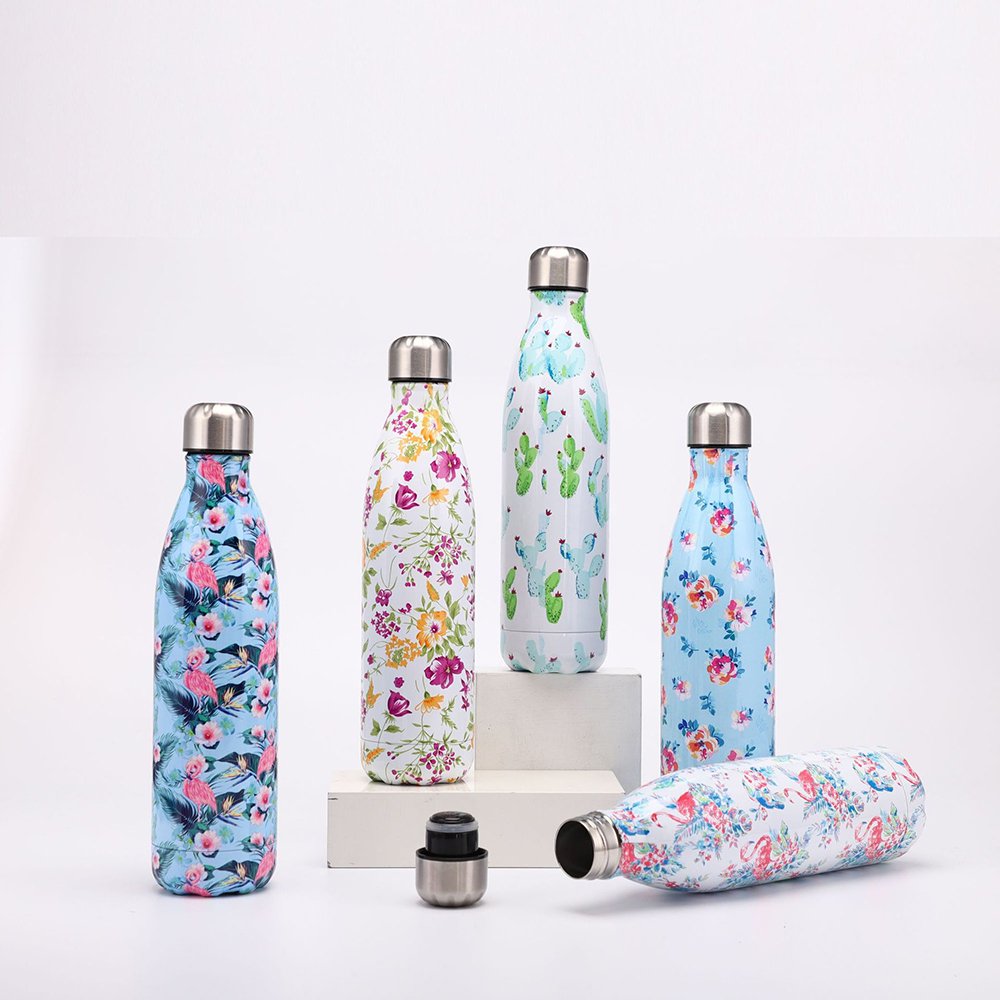 Custom Logo 350ml 500ml 750ml 1000ml Sports Gym Flask Thermal Insulated Double Walled Cola Shape Stainless Steel Water Bottle