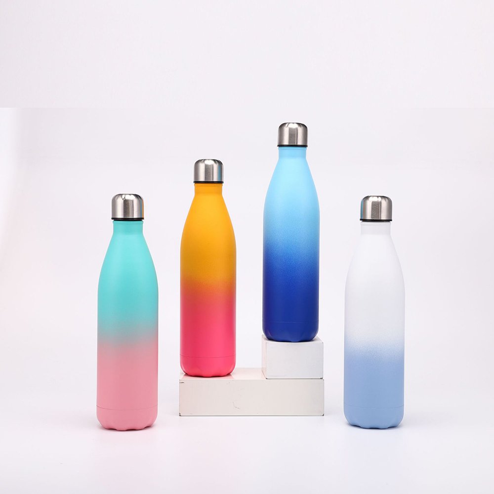Custom Logo 350ml 500ml 750ml 1000ml Sports Gym Flask Thermal Insulated Double Walled Cola Shape Stainless Steel Water Bottle