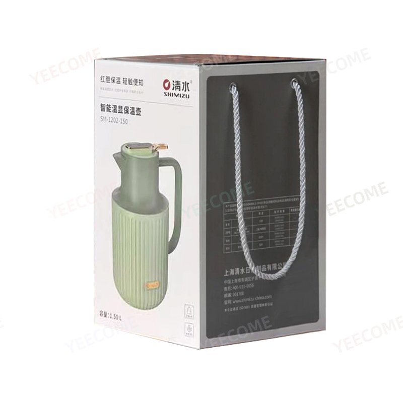 YJM1202-150 Capacity 1.5L SHIMIZU Custom Logo Plastic Vacuum Flask Set Vacuum Flask Vacuum Flask Keep 24 Hours Hot and Cold
