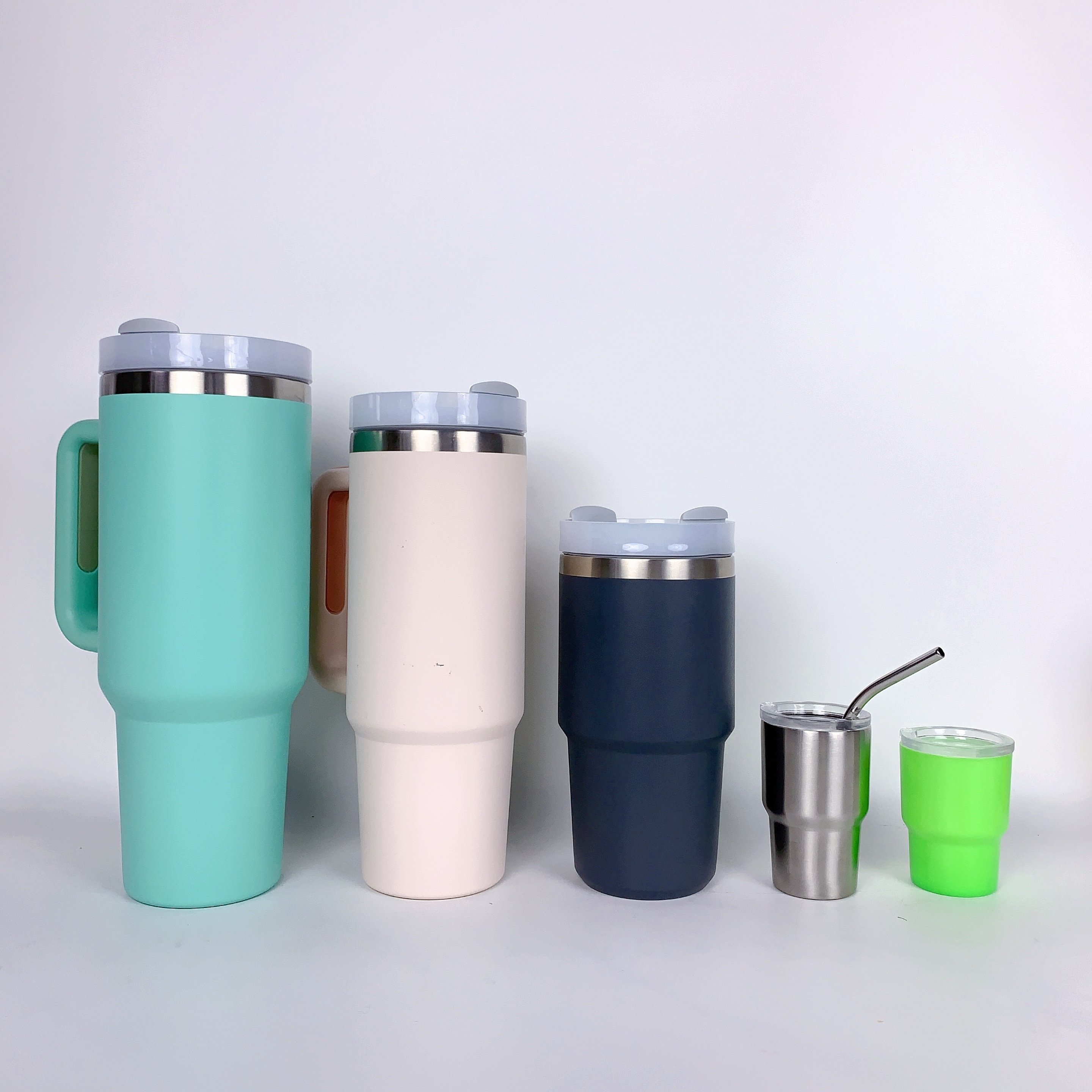 2OZ Mini Shot Glasses Tumbler 3oz Stainless Steel Double-Wall Insulated Espresso Cup Shot Glasses With Straw