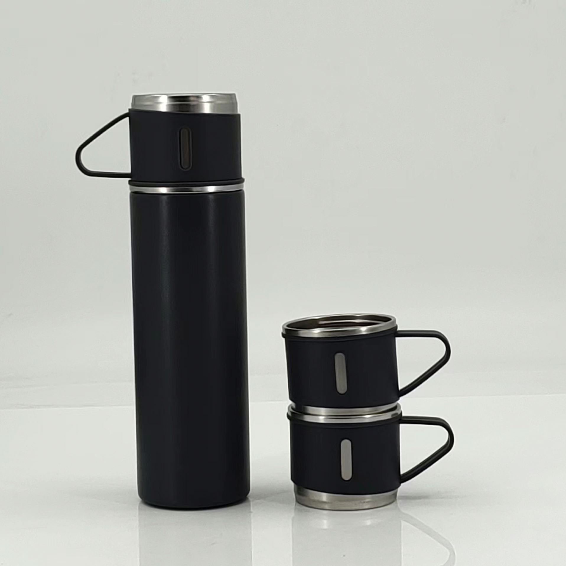 Custom logo luxury Corporate Business Gift box set drinkware set thermos Vacuum flask stainless steel water bottle with 2 cup