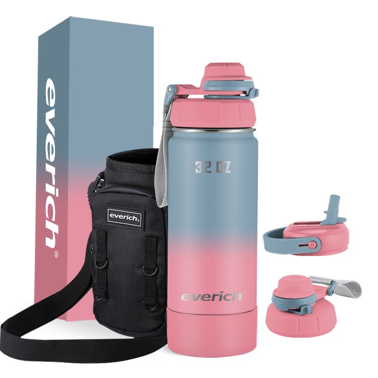 Hydro water bottle Multiple LIDS are available with food container and bottle brush custom logo custom pattern
