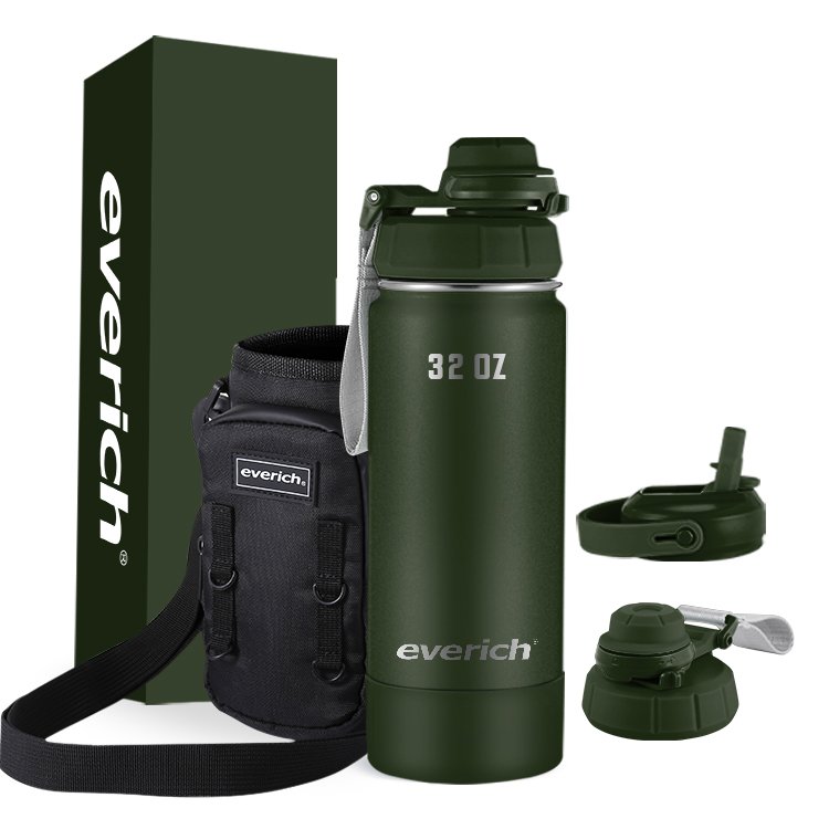 Hydro water bottle Multiple LIDS are available with food container and bottle brush custom logo custom pattern